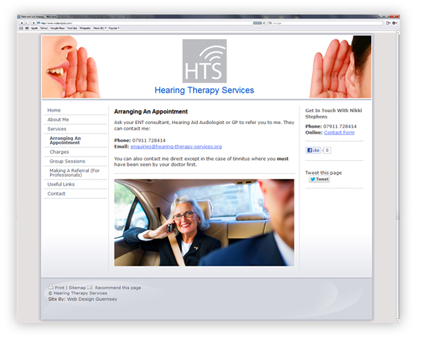 Hearing Therapy Services Website