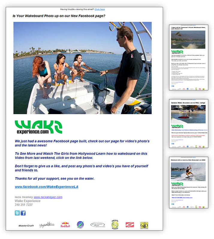 Wake Experience Mailer