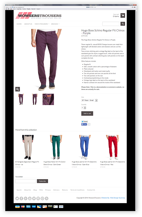 Wowsers Trousers E-Commerce Website