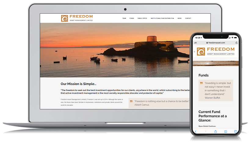 Freedom Asset Management Guernsey Web Design